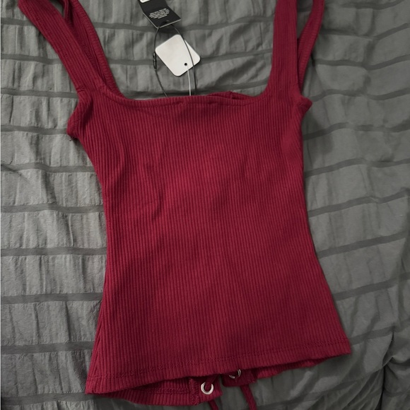 Carina Snatched Pant Set - burgundy - Picture 2 of 4